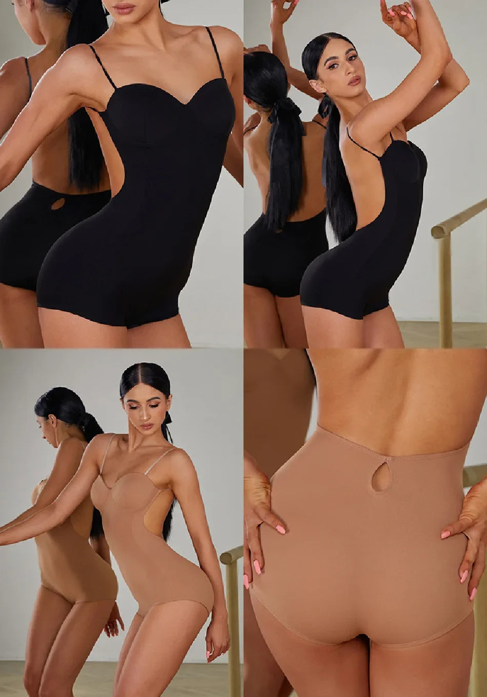 Female Latin Dance Dress Women Performance Belly Modern Dancing Dresses Striped Bare Back Design Bodysuit
