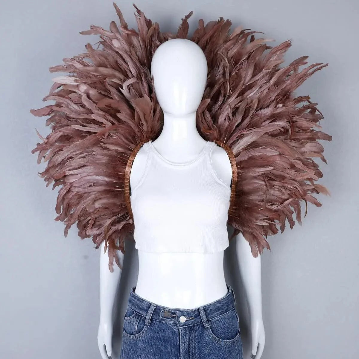 Designer Feather Scarf  (Punk, Halloween, Carnival, Masked Ball Party )Accessory