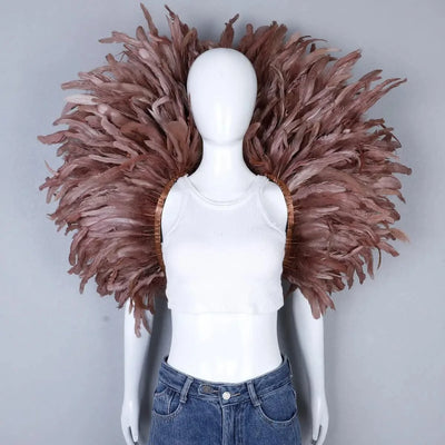 Designer Feather Scarf  (Punk, Halloween, Carnival, Masked Ball Party )Accessory