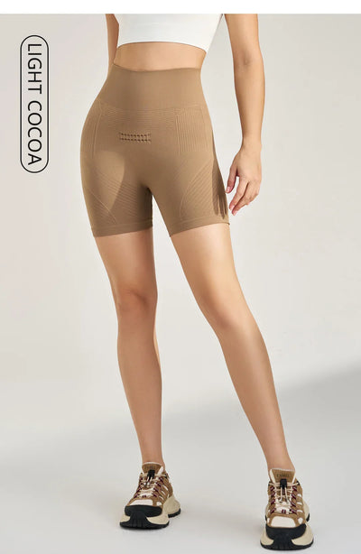 Sports Outdoor Yoga Pants Three Quarter Pants Shorts High Waist Peach Lift Hip Fitness Bottoms Women Leggings