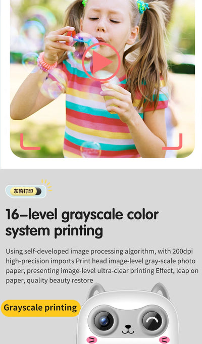 Children Digital Camera Instant Print Toys For Kids Thermal Print Camera HD 1080P Instant Photo Printing Camera Video Toys Gift