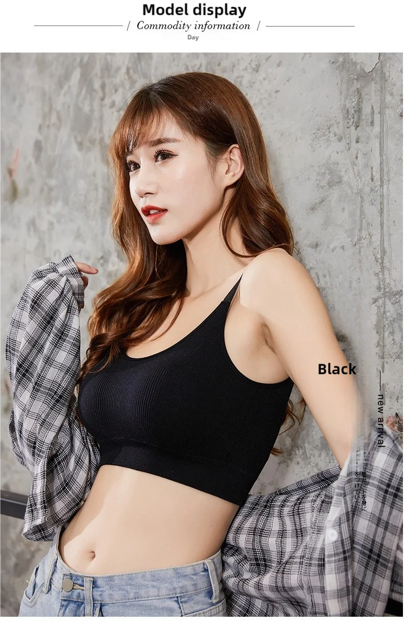 Women's seamless bra Full Cup Breathable bra Breathable comfort Sleep bra Running Fitness Sports bra Suspenders