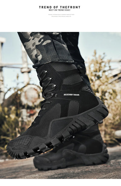 New Men Tactical Boots Lace Up Waterproof Climbing Hiking Shoes Motorcycle Training Army High Quality Hunting Unisex Desert Boot