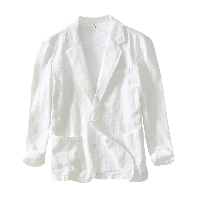 Men's Blazer Jacket Spring Summer Solid Slim Casual Business Thin Terno Masculino Breathable Suit Coat Male Korean Fashion 2023