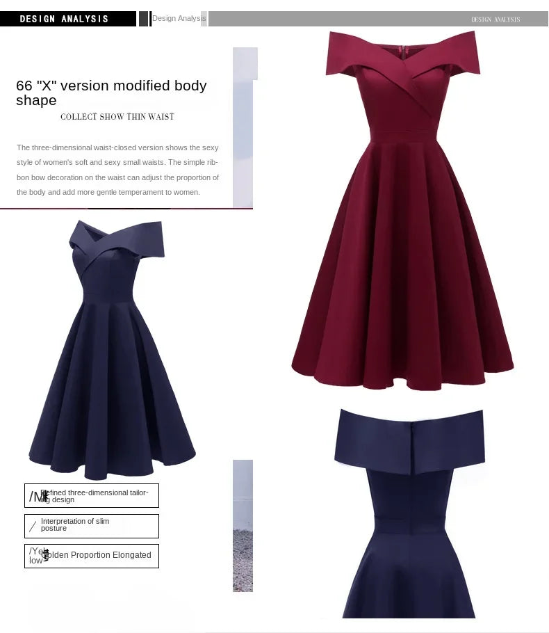 2024 New Vintage Women Summer Dresses Off Shoulder V-Neck Retro 50s 60s Elegant Dress Sexy Rockabilly Party Dress Midi Vestidos