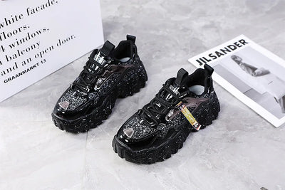 Woman’s Casual Sneakers Reflective Designer Tenis Shoes for Women Brand Fashin Platform Shoes Basket Sports Femme Walking Shoes
