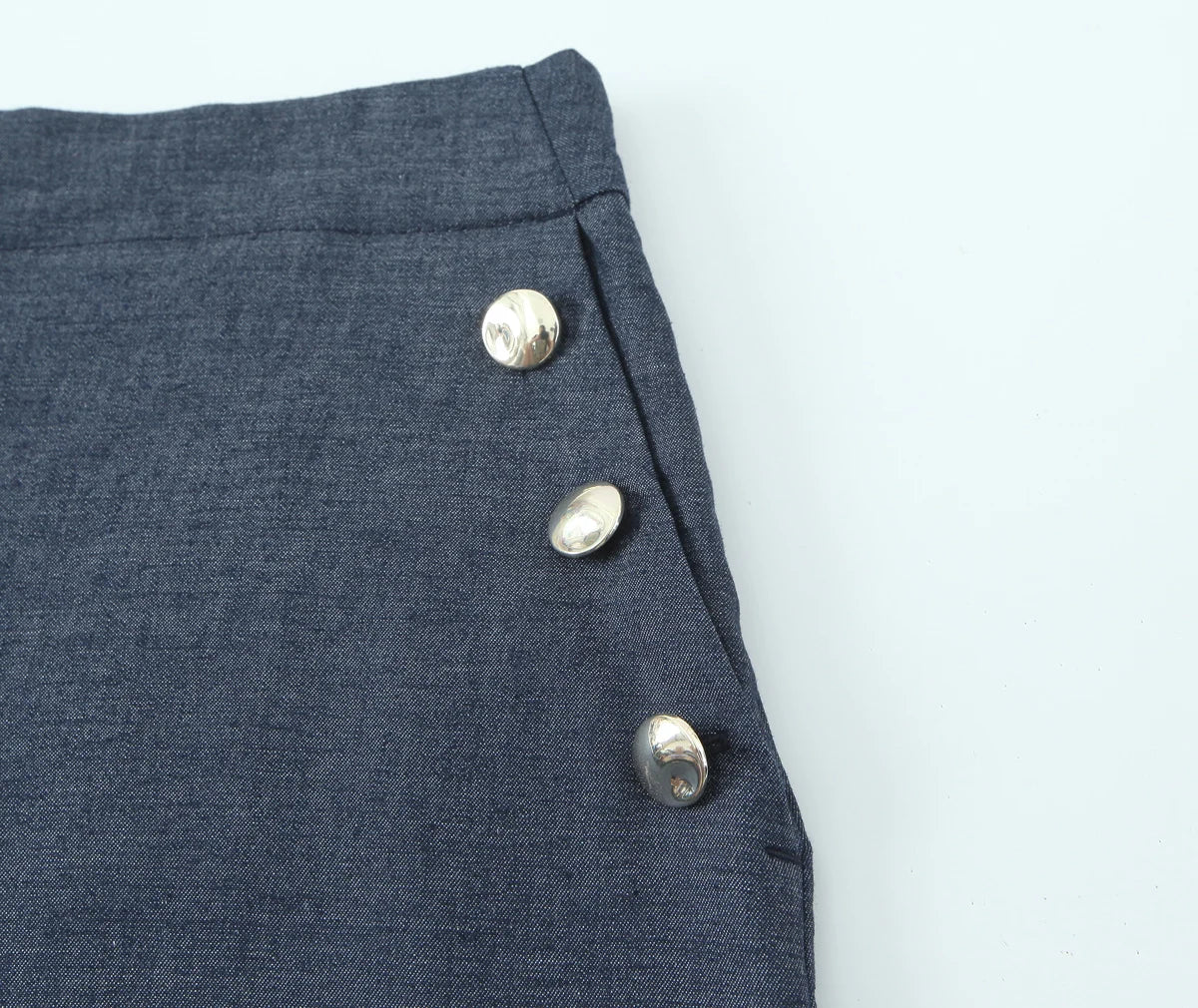 Women's clothing 2025 summer new product fashionable and versatile linen buttons high waist wide-leg casual trousers