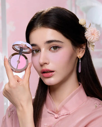 Flower Knows Butterfly Cloud Blush Duo Waterproof Long Lasting High Pigment Highlighting Powder Natural Glow Vegan Makeup
