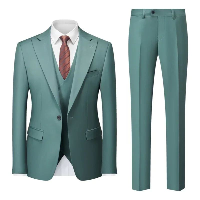 Italian Business Gentleman Slim Suit, Groom Wedding Blazers, Men's Blazers, Italian Costume, Sizes M to 5XL