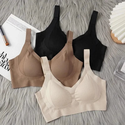 Women's Full Cup Seamless Bras Wide Straps Adjustable Underwear Women Big Breasts Bra Female No-wire Trace-Free Underwear