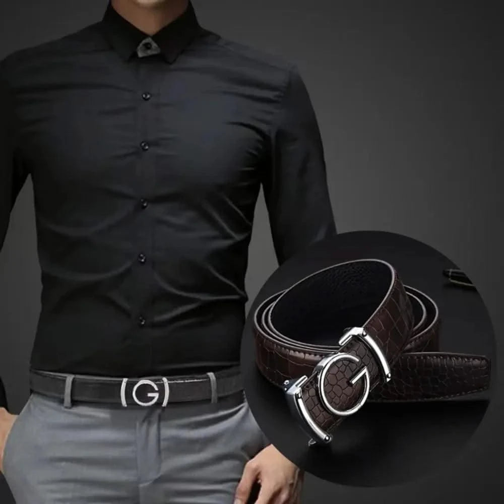 Designer Belts Men Fashion V Letter | Genuine Leather Belt Men | Classic Exquisite Waist Strap High Quality