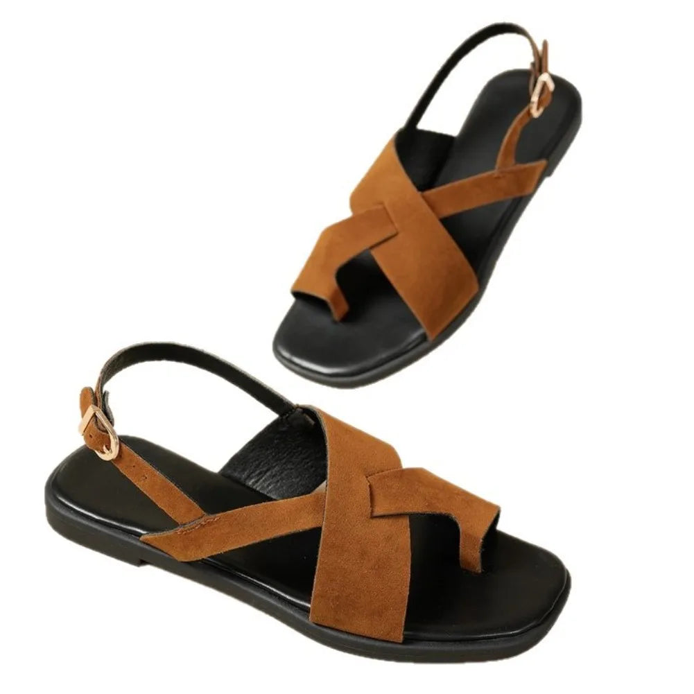 Women's Sandals 2025 New Flat Heels Sandals For Summer Shoes Woman Flip Flops Soft Bottom Beach Summer Footwear Sandalias Mujer