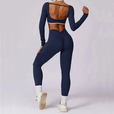 Yoga Set 2PCS Women Sportswear Push Up Workout Clothes Athletic Wear Gym Leg ging