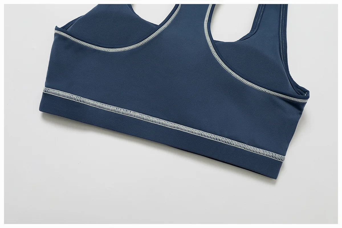 Yoga Bra Women Breathable Sports Bra Anti-Sweat Fitness Shockproof Crop Top Push Up Gym High Strength Workout Underwear