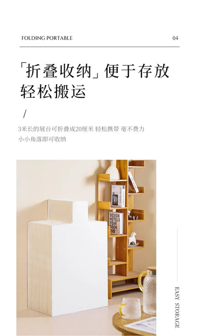 Booth Multi-layer Strip Display Stand Product Boutique Table Commercial Showcase Folding Exhibition Floor Display Rack
