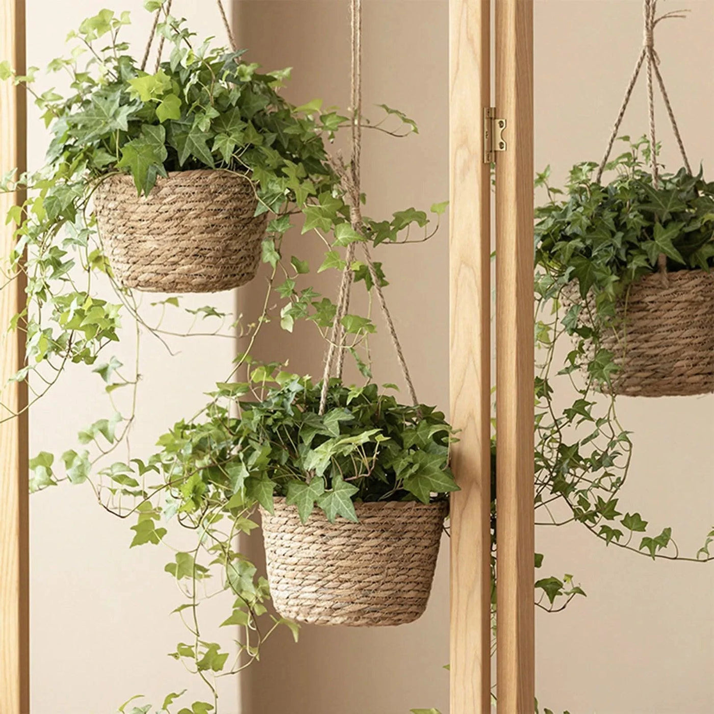 Garden Hanging Planter Hanging Woven Planter Basket Decorative Large Capacity Flower Pot Holder Plant Hangers Home Decoration