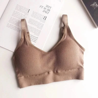 Women's Tube Top Crop Seamless Back Outdoor Sports Underwear Bra