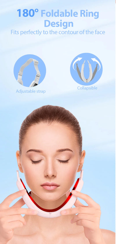 Face Lifting Device Red Light Skin Rejuvenation V Face Massager Double Chin Lift Up with Remote Control Facial Beauty Instrument