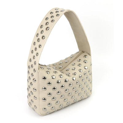 Fashionable Studded Purses Shoulder Hobo Bag Punk Women Small Shouder Purse Vegan Leather Designer Handbags Streetwear