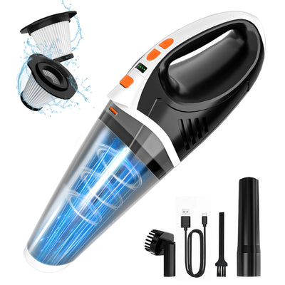 Portable Car Vacuum Cleaner 120w Wireless Lightweight Strong Suction With Lights Small Handheld Vacuum For Car Home Office Pet