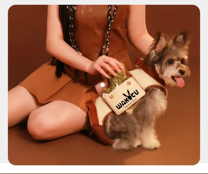 Dog Carriers Bags Portable Cat Backpack Pet Travel Portable Accessories Products Comfortable Travel Bag Cartoon Design Tractable
