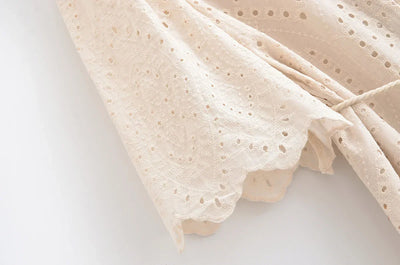 Women's Dress 2025 Spring New Fashionable and Casual Style Hollow Embroidered Shirt Dress