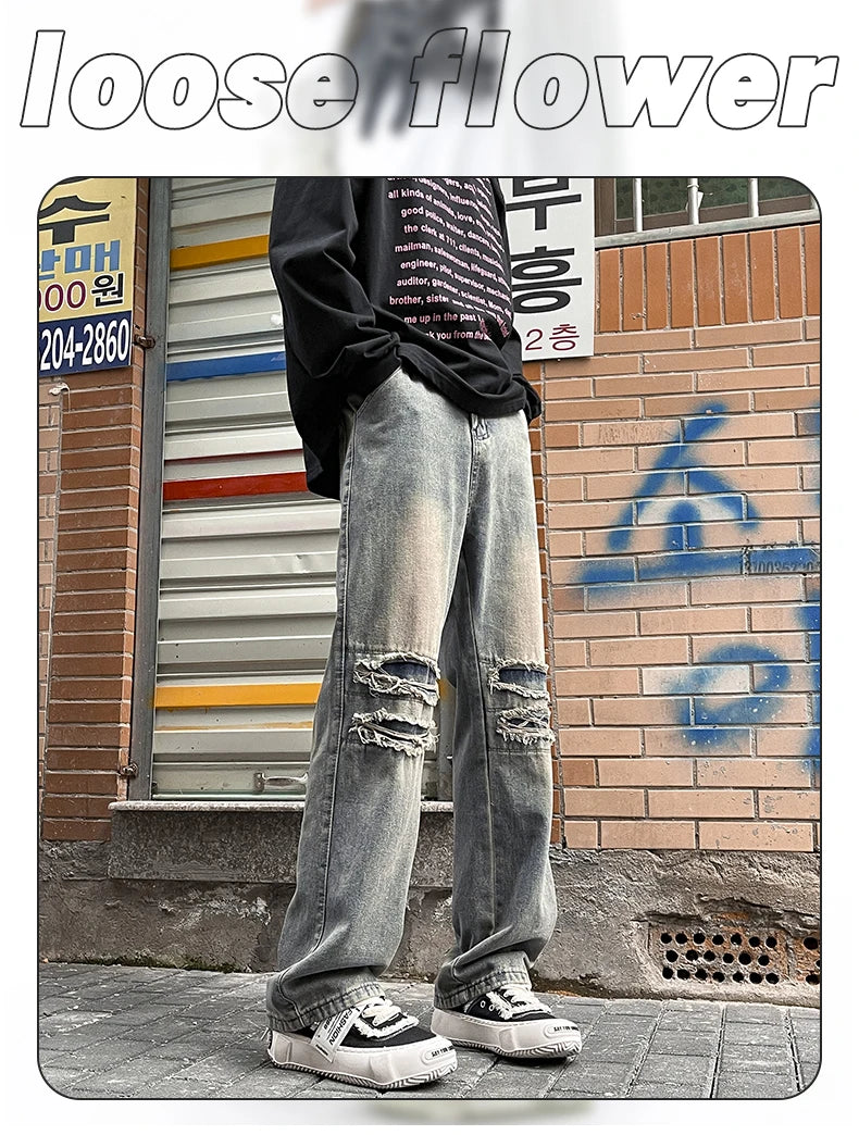 Men Clothing 2025 Y2K Fashion Stretch Slim Ripped Jeans Pants Vintage Skinny Biker Denim Trousers Ankle Zipper Ropa Hombre Jeans