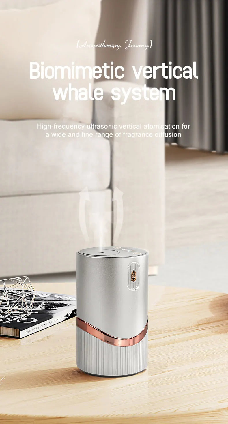 Car Diffuser Car Air Fresheners Room Fragrance Diffuser HD Digital Display Portable Waterless Diffuser For Home Office Bedroom