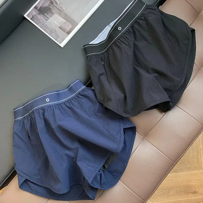 Sports High-Waisted Shorts Women's Black Biker Shorts Summer Loose Casual Quick Drying Breathable Running Wide Leg Shorts