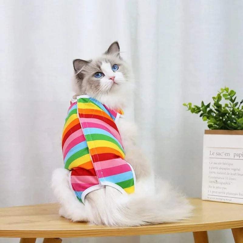 Cat Anti-licking Sterilization Clothes Pet Surgery Suit for Small Dog Cat Weaning Breathable Puppy Anti-scratch Body Strap Vest