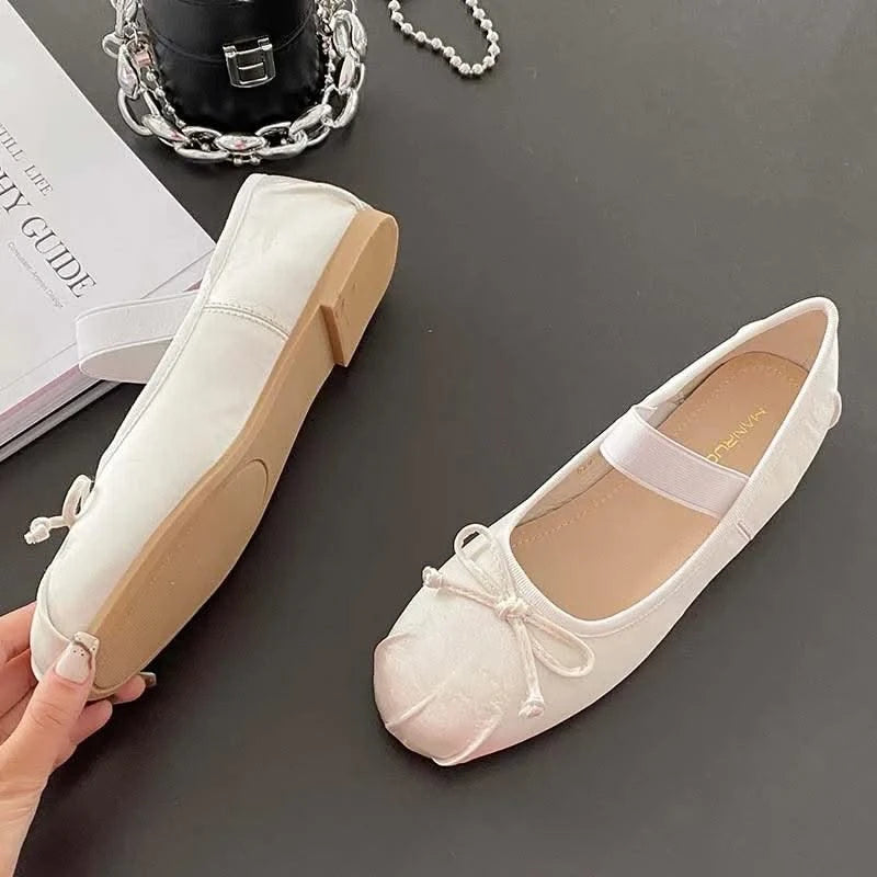 Women Butterfly-Knot Lolita Ladies Ballet Flats In Casual shoes, Sandals  Slides