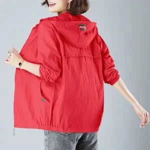 2025 New Fashion Summer Sun Protection Clothing Women Hooded Short Breathable Loose Print Thin Casual Sun Jackets Female Coats