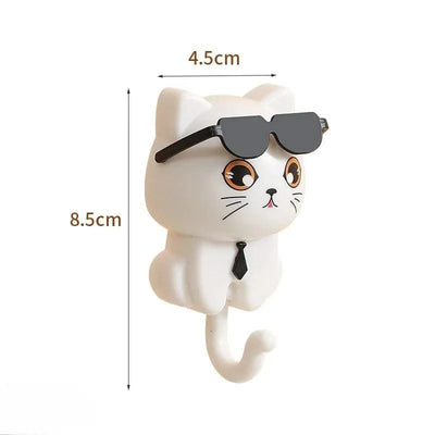 Kitten Hooks Cartoon Cats Gravities Induction Decorative Hooks Storage Racks for Keys Umbrellas Towels Adhesive Hooks Home Items