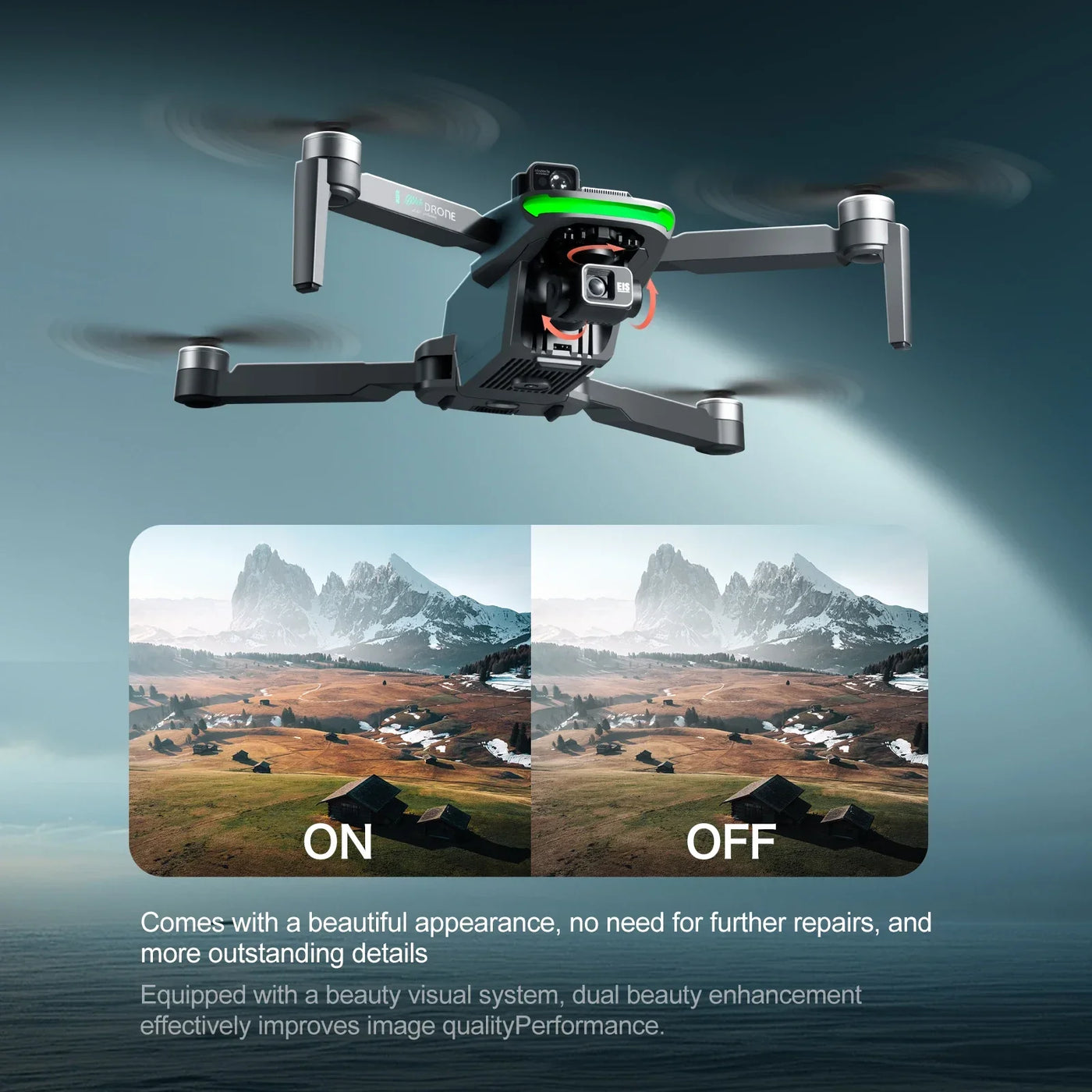S155 GPS Drone Professional HD Camera 7.2-inch Touch Screen 3-Axis Gimbal EIS Relay Aircraft Laser Obstacle Avoidance Dron Toy