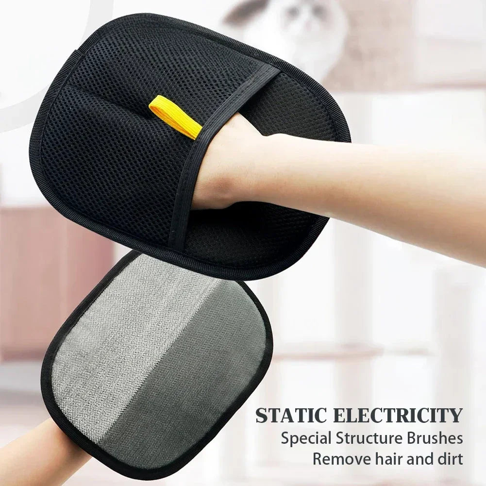 Pet Grooming Gloves Static Dedusting Brush Pet's Hair Remover Brush Removing Dog Cat Hair From Sofa Carpet Clothes Pet Supply