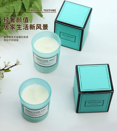 Tiffany Blue Aromatherapy Candle Wedding Return Companion Gift Wrap Fragrance Handmade Soy Wax European Romantic Candle Lamp