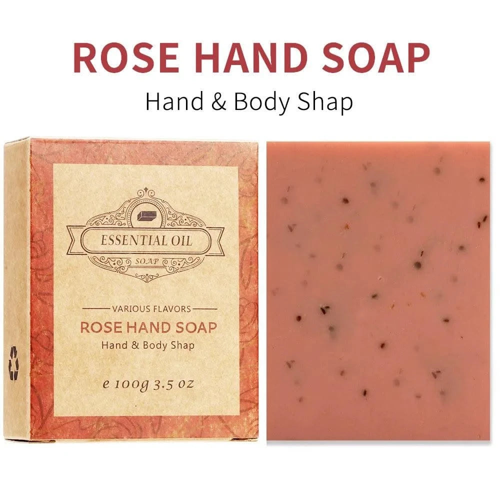 4 Pack Of Lavender Frosted Soap - 4, Coconut, Tea Tree Essential Oil - Kraft Paper Box For Gifts And Luxurious Travel Experience