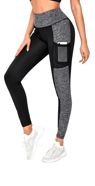 Women Yoga Running Exercise Workout Pants Side Phone Pocket Sports Yoga Pants Leggings Fitness