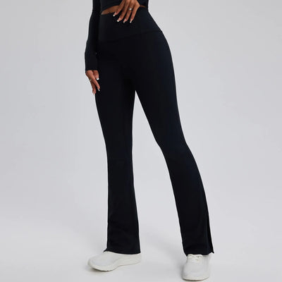 Yoga Leggings Women Bell-bottoms Fitness Leggings Running Cycling Pants Breathable Workout Gym Sports Tights High Waist Leggings