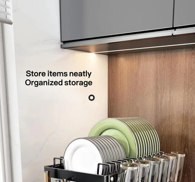 Kitchen drain rack dish rack household utensils knives and forks storage racks Tabletop drying bowl rack kitchen organizer