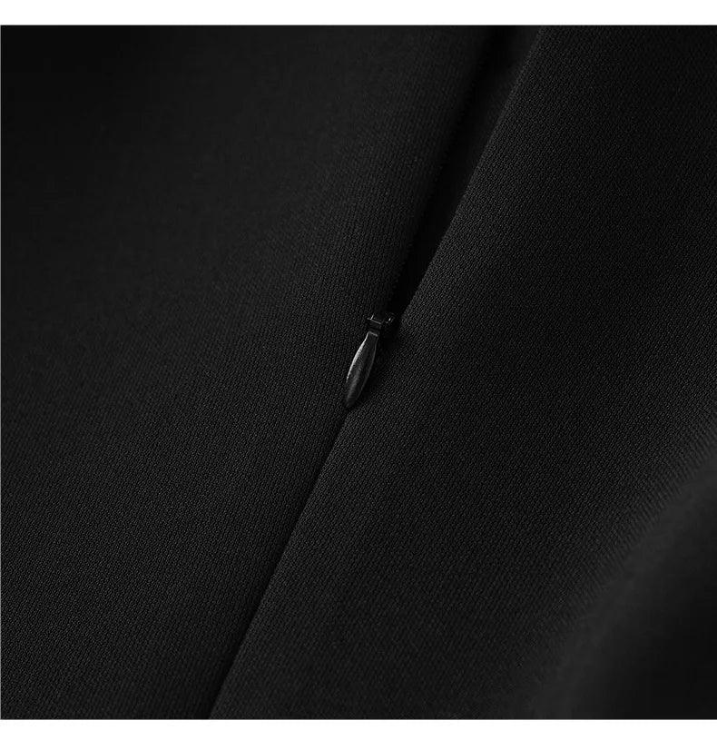 Dresses For Women 2024 Luxury Brand Autumn Long Dress Women's Turn-down Collar Sleeves Single Breasted Sashes Office Lady