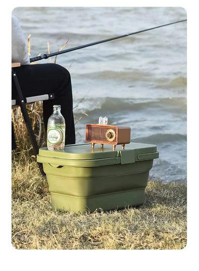 garden  Multi functional hand-held basket storage box for picnic, outdoor camping, picnic basket set, folding water bucket