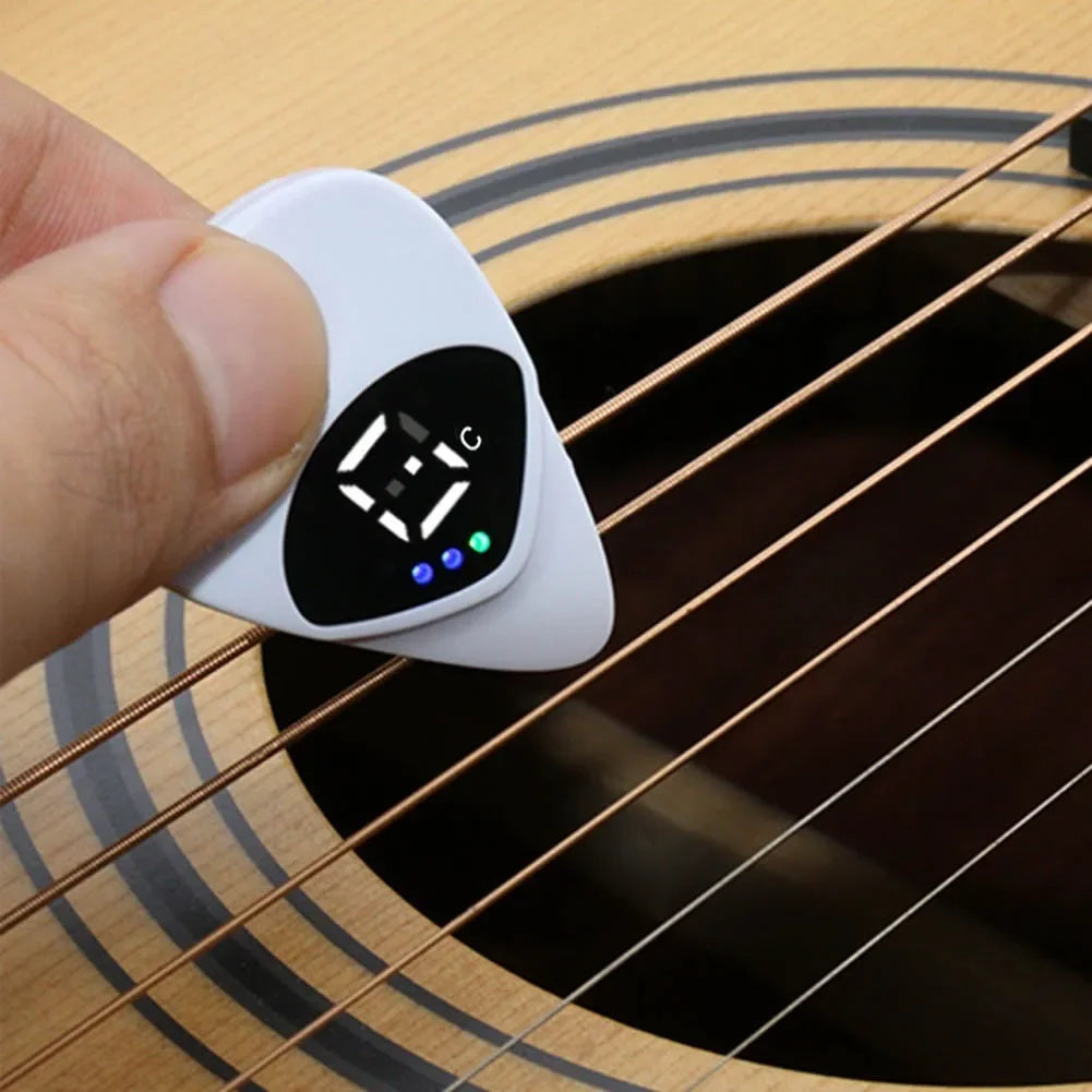 2-in-1 Guitar Picks Tuner Tunning For Acoustic Electric Guitar Bass Mandolin Muscial Instrument Accessories Guitar Tuner