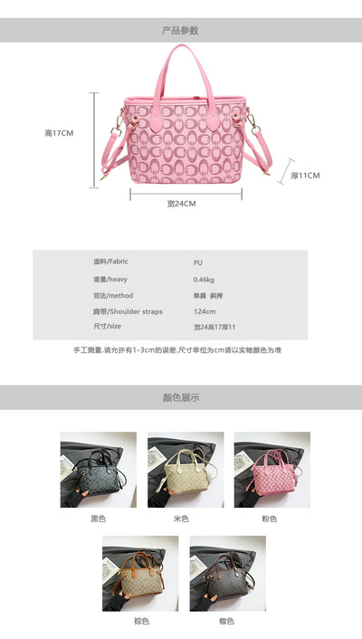 Famous Designer Inspired Women's Shoulder Bag Premium Leather Handbags Ladies Elegant Top Handle Purse Classic Tote