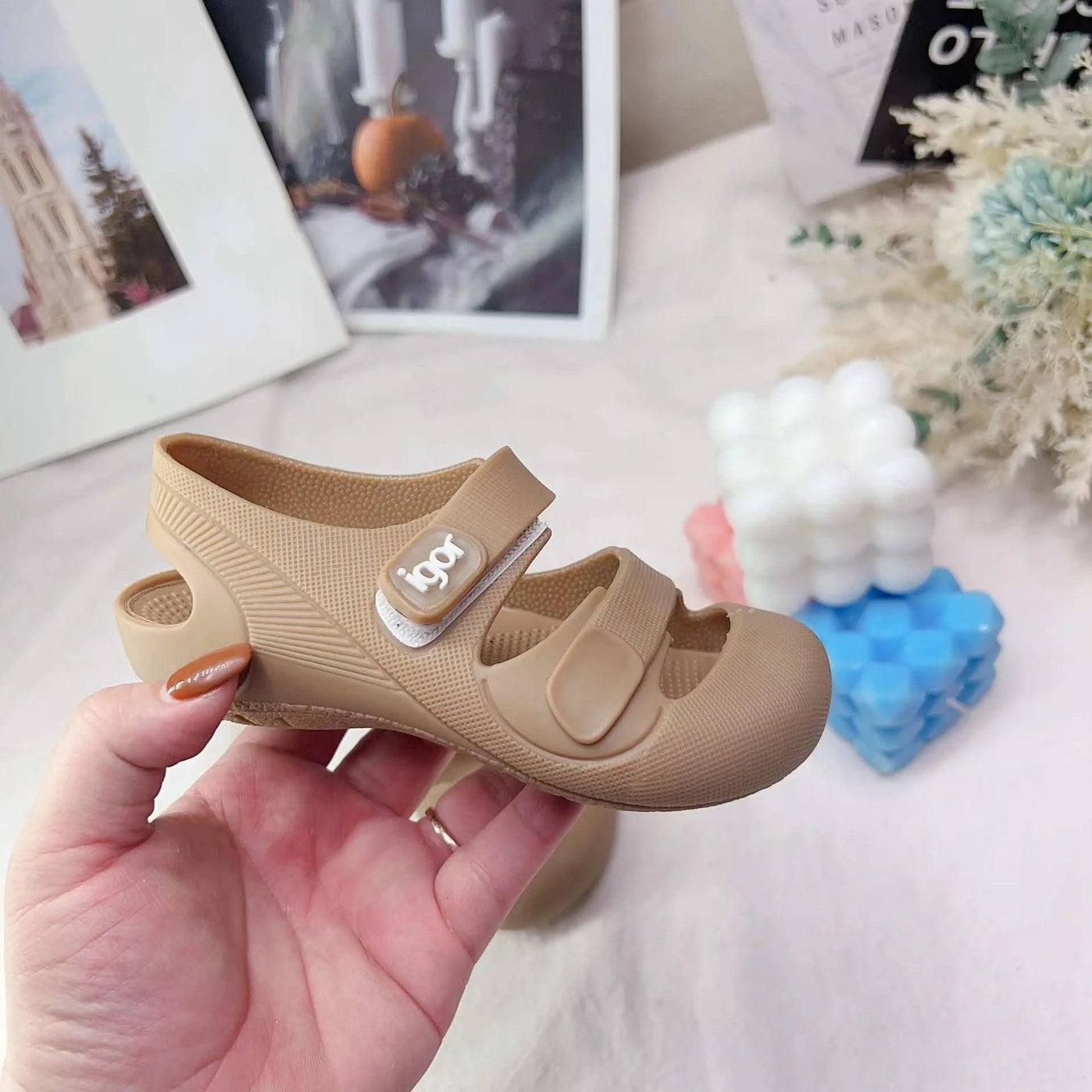 Kid Toddler Flat Breathable Fishermen Roman Shoes Children's Colorful Beach Comfortable Jelly Sandals Boy Girls Sandals SO098