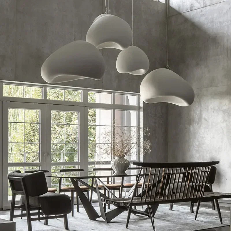 Nordic Simple Living Room Bedroom Pendant Lights Home Decor Kitchen Island Chandeliers Dining Room White Round Lighting Fixtures