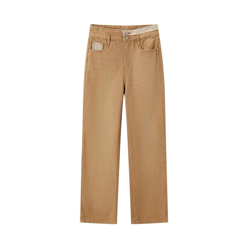 Semir 2025 Women Jeans Autumn New High-waisted Wide-leg Pants All-match Trousers for Women