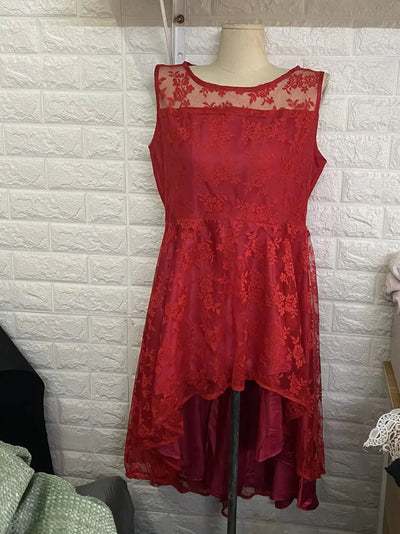 2025 Women's Wedding Bridesmaid Dress Elegant Lace Evening Sweet Party Dress Plus Size Slim High Waist Bow Maxi Dresses Female