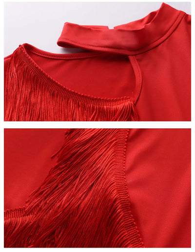 Fashion Latin Dance Wear for Women Latin Dresses Fringes Ballroom Practice Clothes Salsa Samba Dance Costumes