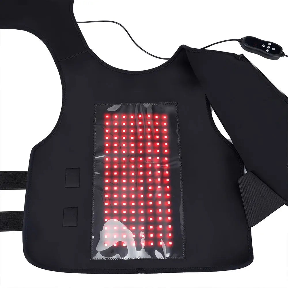 Red Light Therapy Vest for Body, 3-in-1 Led Bead 660&850 nm Infrared Light Therapy Pad for Body Wearable Wrap Pain Relief Device